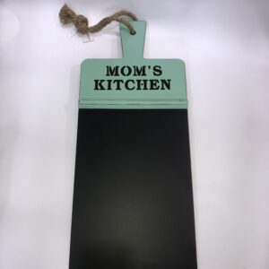 שלט MOM'S Kitchen טורקיז/שמנת