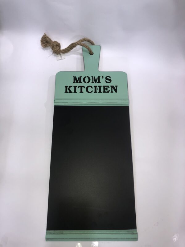 שלט MOM'S Kitchen טורקיז/שמנת